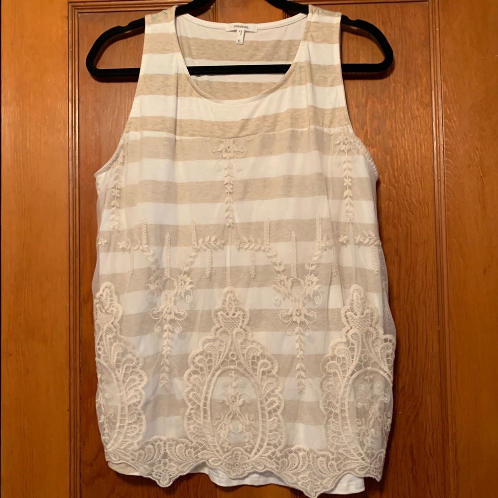 Maurices tank with lace detail